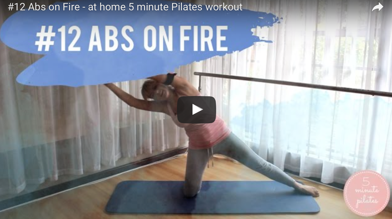 #12 Abs on Fire – At home 5 Minute Pilates Workout