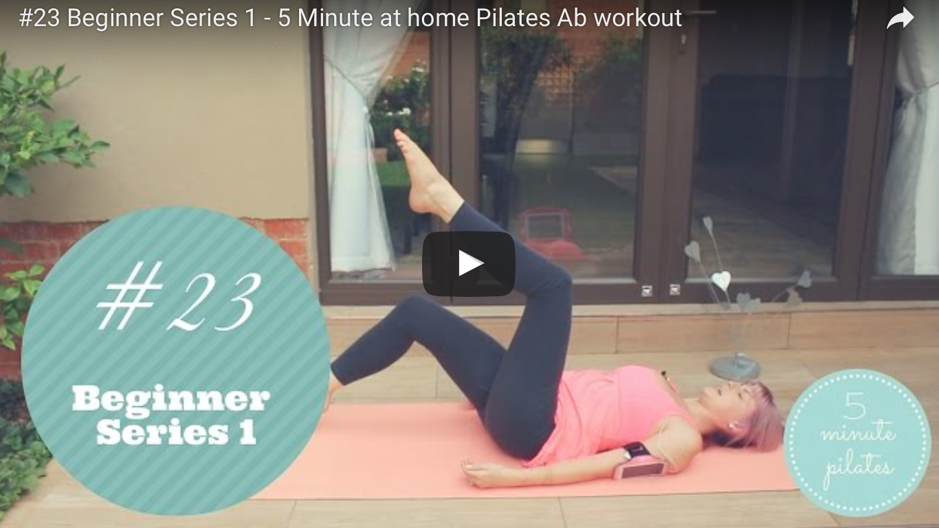 #23 Beginner Pilates Series 1 – 5 Minute at home Pilates Ab workout