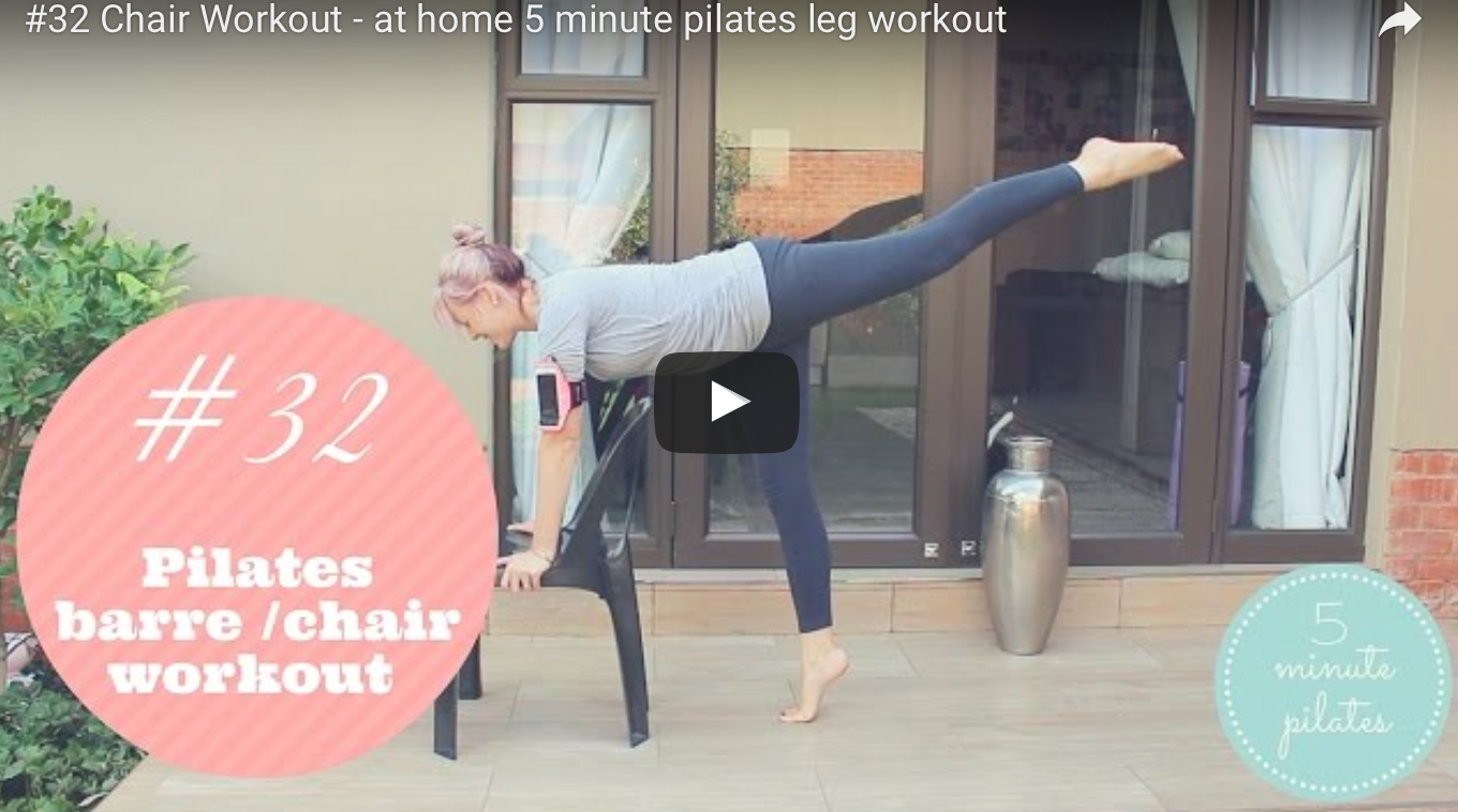 #32 Chair Workout – at home 5 minute pilates leg workout