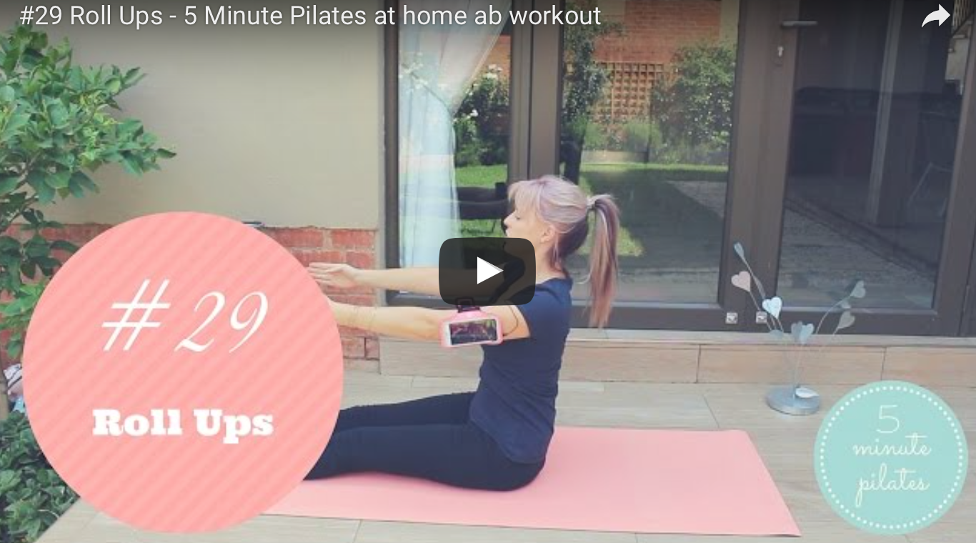 #29 Roll Ups – 5 Minute Pilates at home ab workout