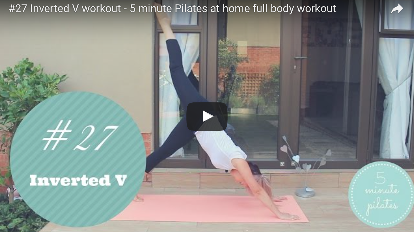 #27 Inverted V workout – 5 minute Pilates at home full body workout