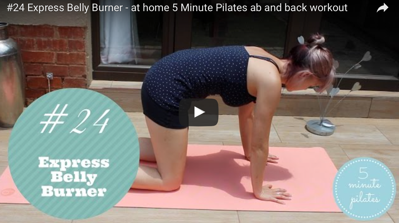 #24 Express Belly Burner – at home 5 Minute Pilates ab and back workout