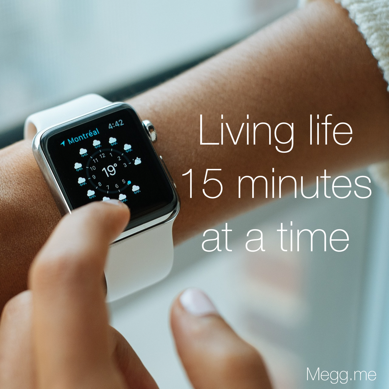 Living life 15 minutes at a time by time blocking  ~ from writing to exercising